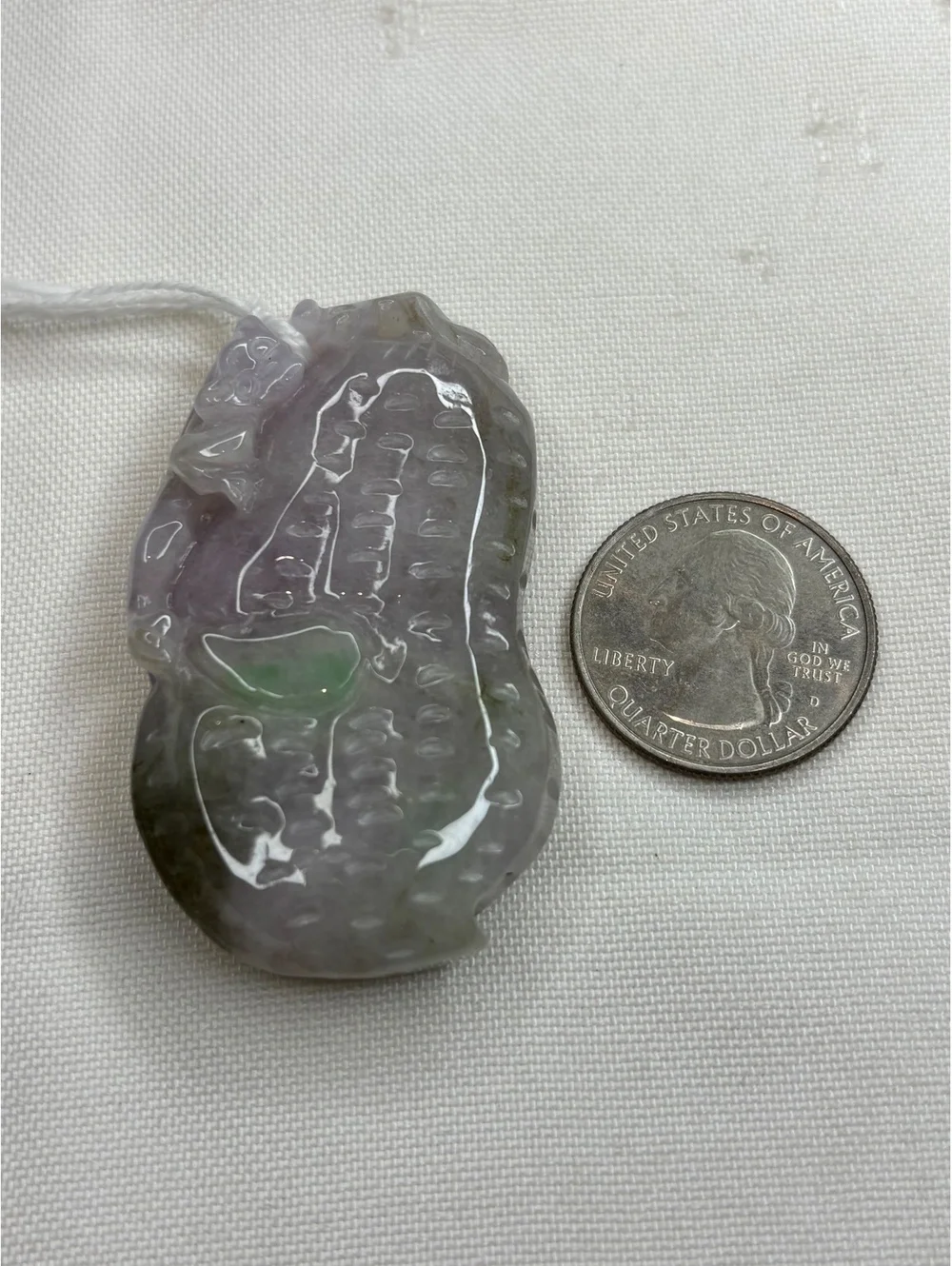 Lavender Jadeite Carved Pendant